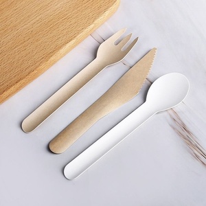 Nouveau Couteau à Papier Élégant de Qualité Restaurant 155mm, Ustensiles Biodégradables pour Service Alimentaire Professionnel, Lot de 25 Pièces, Dessert - Product Image 1