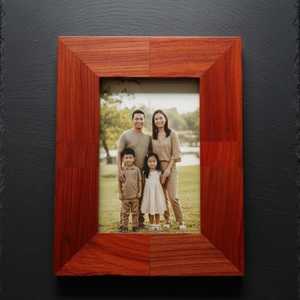 Cadre photo contemporain de luxe en bois incrusté – Porte-photo artisanal artistique avec taille personnalisée pour la décoration intérieure moderne - Product Image 6