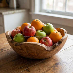Handcrafted Solid Wooden <b>Bowl</b> Handmade Root Wooden Salad <b>Bowl</b> Wooden Kitchen Decor <b>Large</b> Serving <b>Bowl</b> - Product Image 1
