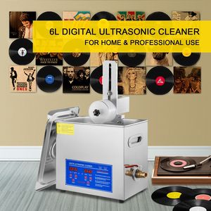 Máquina de Limpieza Ultrasónica de Vinilos de 180W, Limpiador Ultrasónico Doméstico de 6L para Discos de 7-12 Pulgadas, Limpiador Ultrasónico 8 en 1 - Product Image 1