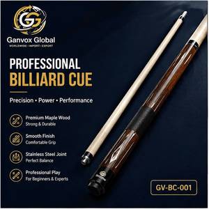 Ganvox Global One Piece Pool Cue Maple Wood Shaft Maple Butt Sleeve High Quality Light Weight Durable for Pool Games - Product Image 3