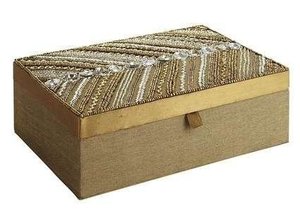 Caja de Almacenamiento de Algodón Hecha a Mano con Cuentas Bordadas Personalizadas, Estuche de Regalo para Decoración del Hogar, Cajas de Madera Navideñas y Decoración de Pared - Product Image 3