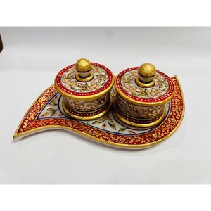 Con placa de piedra de mármol de alta calidad con buen acabado, mezcla de colores con plato de cuenco, placa Multii hecha a mano - Product Image 2