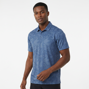 Polo de Manga Corta con Estampado de Camuflaje Azul para Hombre, de Secado Rápido, Estilo Casual de Punto - Product Image 5