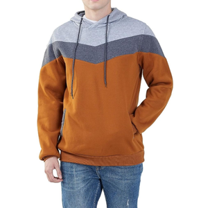 Sudadera con Capucha Básica de Algodón Mezclado con Bloques de Color para Hombre - Product Image 1