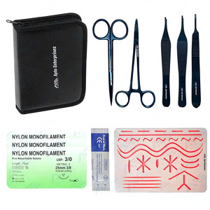 Kit complet d'entraînement aux sutures pour étudiants en médecine : Outils chirurgicaux en silicone et instruments médicaux pour la pratique des sutures - Product Image 1