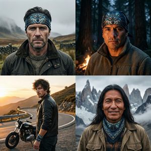 Bandana de Algodón Transpirable con Diseño de Lobo Personalizado, 22 Pulgadas, Diseño Impreso, Bordes Laterales Cosidos, Bandana Personalizada - Product Image 6