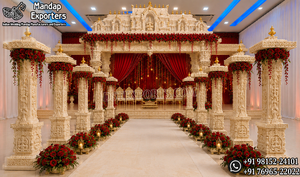 Mandap de style Grand Temple pour les mariages sud-indiens et hindoues, Kalyana Mandapam exclusif de style temple pour les mariages tamils - Product Image 3