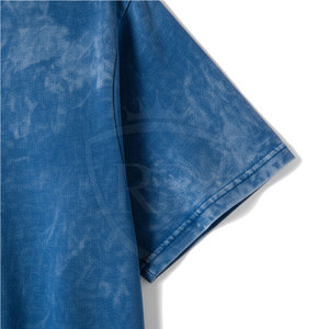 T-shirt uni délavé à l'acide pour homme, 100 % coton, tricoté, respirant, coupe classique, idéal pour l'été - Product Image 5