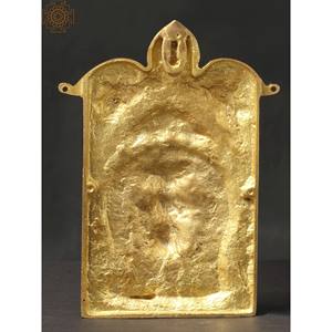 Marco de pared Panchamukhi Lord Hanuman de 9 pulgadas hecho a mano en latón hecho en India - Product Image 3