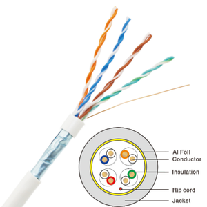 Chất lượng cao CCA Cáp lá chắn/FTP (Lá chắn lá chắn) CAT5E 0.4 mét/28AWG với giá thấp - Product Image 5