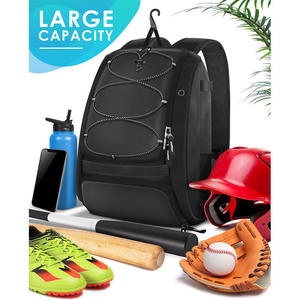 Mochila de béisbol impermeable de poliéster con logotipo personalizado, bolsa deportiva de gran capacidad con compartimento para zapatos, bolsa de viaje antirrobo - Product Image 4