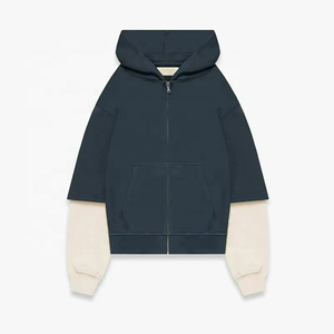 Sudadera con capucha de alta calidad, lisa, oversize, deportiva, con peso, para hombre, estilo motociclista, para Navidad - Product Image 5