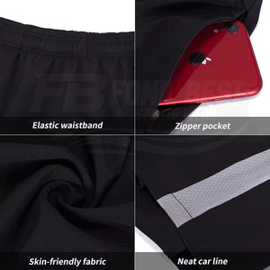 Men's Solid Color Breathable Quick Dry Polyester Knee-Length Bermuda Shorts Drawstring Closure <b>Elastic</b> Waist Casual Outdoor Wear - Product Image 5