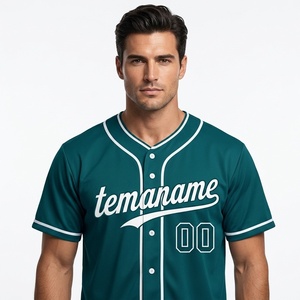 Maillot de baseball avec logo personnalisé, maillot de sport brodé, uniforme de baseball unisexe à manches courtes en mesh polyester 3D - Product Image 2