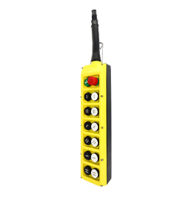 Estación de Control por Botones CMK-02, Control Remoto Industrial para Grúas, IP65, Cuerpo de Plástico, Bloqueo Mecánico 1NO1NC, Sin Iluminación, Enchufe Inteligente - Product Image 4