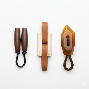 Botones Artesanales Ecológicos Negros de Cuerno de Búfalo, Forma Natural, Diseño Geométrico Moderno, Acabado Pulido, Estilo Vintage - Product Image 5