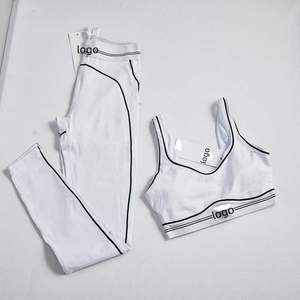 Conjunto de Yoga Personalizado para Mujer, Dos Piezas, Sin Costuras, con Leggings de Cintura Alta y Sujetador Deportivo, Ropa Deportiva para Gimnasio, Ropa Activa, OEM - Product Image 5