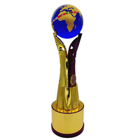 Fabricant Champion Design Trophée en cristal moderne Football Basketball League Microphone Ornements de haute qualité plaqué or