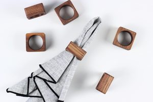 Support de serviette en bois moderne, luxueux, écologique et durable, décoratif pour la table, idéal pour la maison, les mariages, les fêtes et les restaurants - Product Image 2