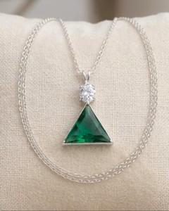Colgante de Estrella de David de Cuarzo Verde, Collar de Geometría Sagrada, Piedra Energética Espiritual, Joyería de Regalo Unisex - Product Image 3