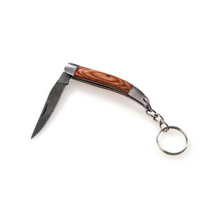 Porte-clés pliant haut de gamme en acier Damas, couteau de poche pliant, vente en gros, livraison directe, anneau avec gravure, offre spéciale - Product Image 3