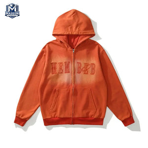 <b>Top</b> Selling Unique Design <b>Distressed</b> Embroidery Hoodies In Wholesale Cotton Blended <b>Distressed</b> Embroidery Hoodies - Product Image 6