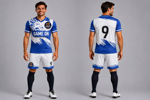 Conjunto de Uniforme Deportivo Transpirable para Fútbol, Color Morado y Negro, Talla 9, de Game On Industries - Product Image 4