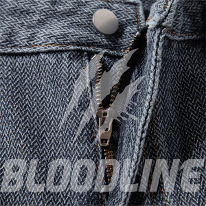 Shorts Bermuda en Coton Uni pour Homme, Taille Haute, Fermeture Boutonnée, Style Denim Délavé Décontracté, Tissu Respirant - Product Image 5