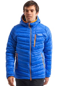 <b>Men's</b> Blue Hooded Puffer <b>Jacket</b> Windproof Zipper Front Sporty Winter Wear Solid Color Regular Fit - Product Image 1