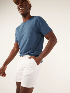 Soft Cotton Twill Sporty Elastic Waist Lightweight Summer <b>Lounge</b> <b>Shorts</b> for <b>Men</b> Solid Pattern Sportswear with Pockets - Product Image 2
