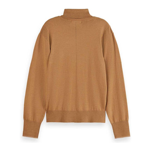 Pull-over décontracté en maille pour femme, col montant, coupe ample, doux et chaud, idéal pour l'hiver, éco-responsable - Product Image 2