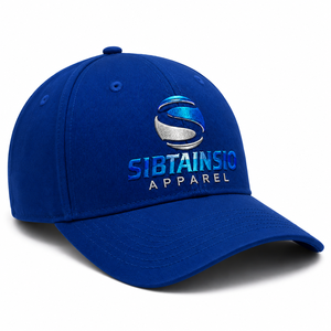 Casquettes de baseball bleues en coton à 5 panneaux, broderie personnalisée et impression en relief, casquettes de sport de haute qualité, vente en gros, modèle courant - Product Image 3