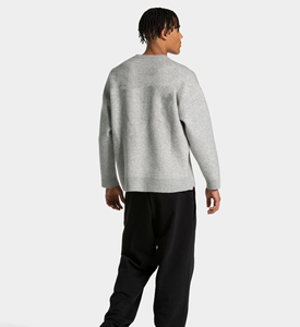 <b>Men's</b> Casual Hoodie New Fashion 300G Drop Shoulder Oversize Sweatshirt Crew Neck Long Loose <b>Pullover</b> Solid Pattern Autumn Style - Product Image 2