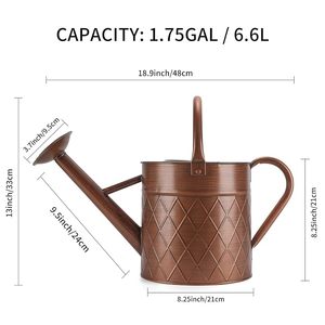 Arrosoir en métal finition cuivre vintage pour plantes d'intérieur et d'extérieur, pot d'arrosage décoratif de jardin avec long bec - Product Image 5