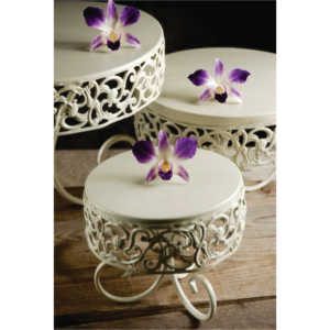 Support à cupcakes de luxe à 3 niveaux en acier inoxydable argenté avec poignée dorée, tour de présentation de desserts en métal pour mariage, fête, buffet - Product Image 6