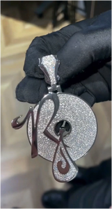 CONCEPTION Colgante de Moissanita Personalizado, Redondo, con Cadena, Estilo Hiphop, Plata 925, VVS, con Incrustaciones de Moissanita - Product Image 4