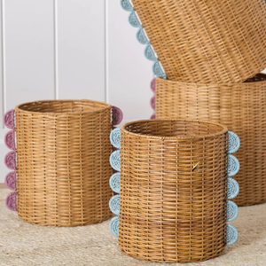 Panier à linge en rotin durable, écologique, fait main, au design rectangulaire attrayant, nouveau choix, avec couvercle, pour le rangement à domicile - Product Image 6