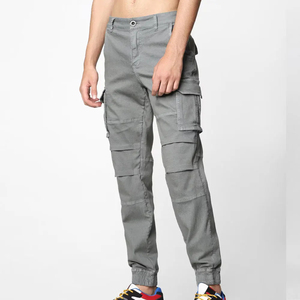 Custom Streetwear Cargo Pants Vintage Wash Utility Trousers Polyester Cotton Embroidery Screen Printing OEM ODM Wholesale - Product Image 3