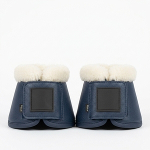 Meilleures bottes bleues pour chevaux avec doublure en polaire blanche, néoprène léger, effet pailleté, style sportif pour la protection des jambes - Product Image 2