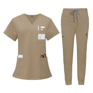 Uniformes Médicos Transpirables para Hombres Activos, Conjunto de Uniforme Sanitario 100% Algodón, Ropa de Enfermería para Clínica y Hospital, Duradera y Cómoda, con Logotipo Personalizado - Product Image 1