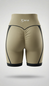 กางเกงขาสั้นออกกำลังกายเอวยางยืด ระบายอากาศได้ดี ไร้ตะเข็บ สำหรับผู้หญิง ยกน้ำหนัก ฟิตเนส โยคะ กระชับสะโพก เอวสูง - Product Image 5