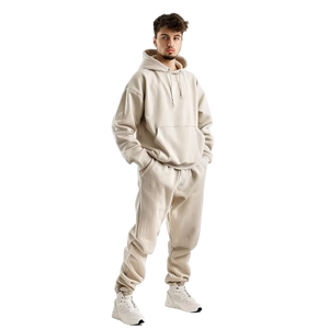 Conjuntos de Joggers Personalizados de Forro Polar para Invierno, Unisex, Transpirables, de Secado Rápido, Teñidos, Trajes Deportivos Lisos de Manga Larga, Ligeros, 2 Piezas - Product Image 2