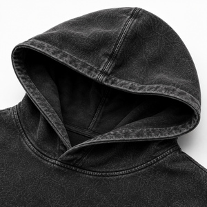 Sweat à capuche vintage délavé avec imprimé craquelé, logo sur le devant et poche, style streetwear pour homme - Product Image 4