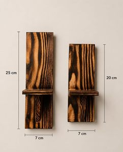 Handcrafted Wooden <b>Wall</b> Mounted Candle Holder Rustic Decorative <b>Wall</b> <b>Sconce</b> Candle Stand for Home Decor - Product Image 5