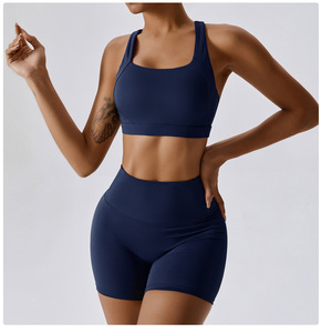 Wholesale Custom Fitness Lift Long Sleeve Active Sets Gym <b>Women</b> Clothes 4 Piece Yoga Sets Gym Fitness Sets - Product Image 2