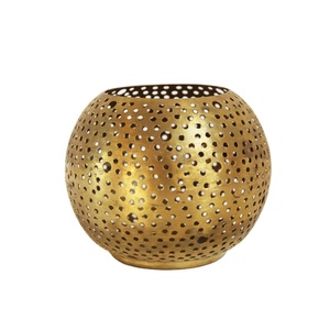 Handmade Gold Metal Brass <b>Hammered</b> Round Tabletop Votive <b>Holder</b> Most Selling for Home & Hotel Decor Customized for Christmas - Product Image 3