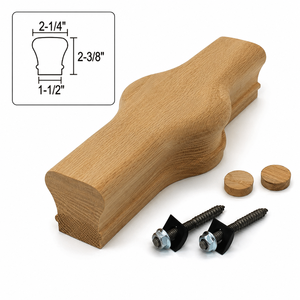 Solid Wood Handrail End Cap Handrail Fitting Wall-Mounted Stair Railings Traditional Design - Product Image 2