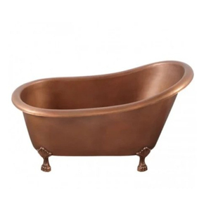 Awesome Design Copper Bathtub Freestanding Eco-friendly Silver Finish Large Size Metal Bathtub for Bathroom Use On Sale - Product Image 2