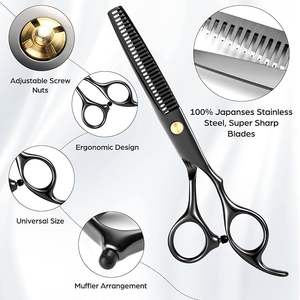 Kits de ciseaux de coiffure, 25 ensembles de ciseaux de coiffure en acier inoxydable, ciseaux professionnels pour barbier - Product Image 1